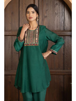 HAAVI BY PURAB - Adeen Embroidered Green Kurta