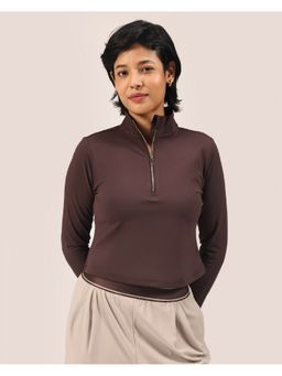 Blissclub - Brown Ultimate Half Zip Jacket