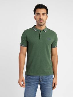 Levi's - Men Green Collar Polo T-Shirt