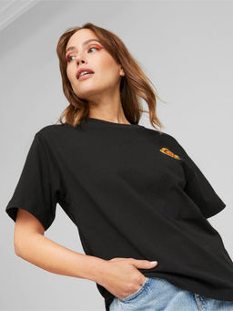 Puma - Downtown Relaxed Graphic Womens Black T-Shirt