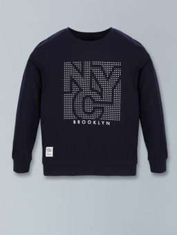 3PIN - Cotton Navy Blue NYC Full Sleeve T-Shirt