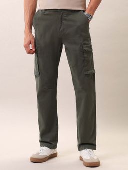 U.S. Polo Assn. Denim Co. - Men's Green Straight Fit Twill Cargos
