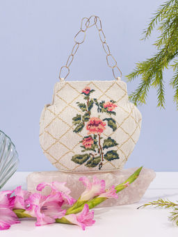 The Leather Garden - Dandelion Beaded Hand Bag