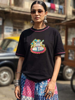 MASU - Women Black Limited Edition Saraswati Oversize T-Shirt