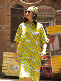 MASU - Women Yellow Gaiya Shirt Style Dress