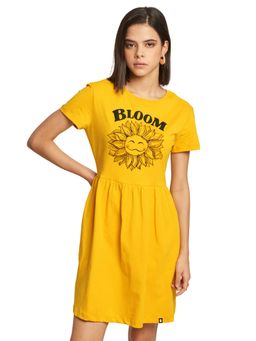 The Souled Store - Tss Originals Bloom Cotton Women Gathered Dress
