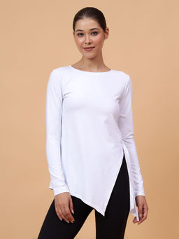 Fitkin - Women White Side Knot T-Shirt