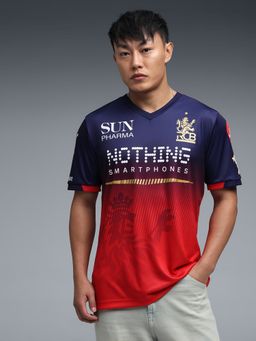 Puma - Red Polyester Printed Jersey