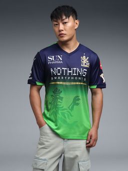 Puma - Green Polyester Printed Jersey