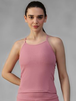 Athlisis - Pink Spandex Solid Tank