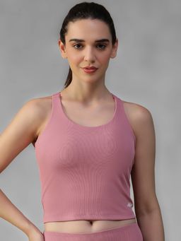 Athlisis - Pink Spandex Solid Tank
