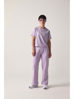 Sawsee - Lavender Cotton Blend Solid T-Shirt