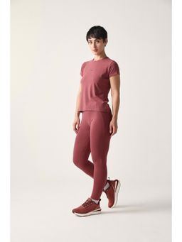 Sawsee - Maroon Bambo Blend Solid T-Shirt