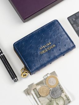 Hidesign - Blue Leather Textured Card Holder
