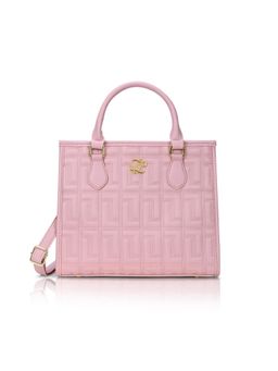 Lavie Signature - Pink Synthetic Leather Textured Handbag with Detachable Strap