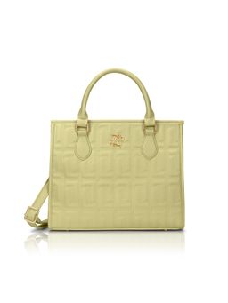 Lavie Signature - Yellow Synthetic Leather Textured Handbag with Detachable Strap