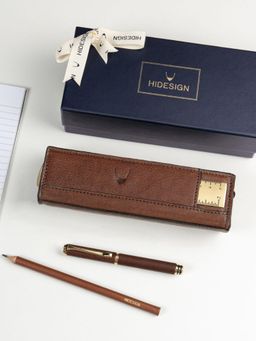 Hidesign - Brown Leather Solid Pouch