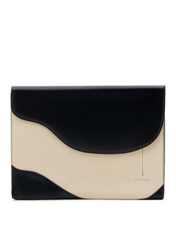 MIRAGGIO - Black Pu Colorblock Laptop Case