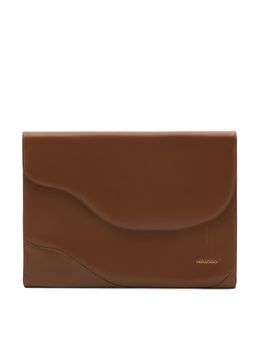 MIRAGGIO - Brown Pu Solid Laptop Case