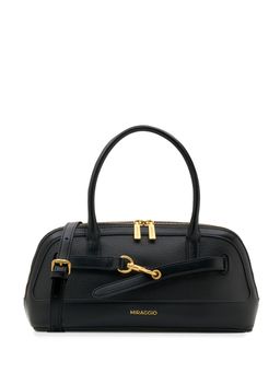 MIRAGGIO - Black Pu Textured Handheld Bag