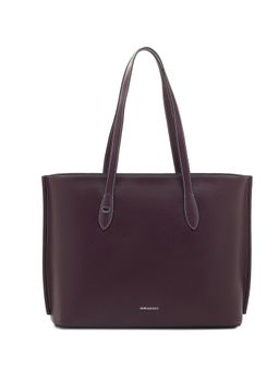 MIRAGGIO - Wine Pu Textured Tote Bag