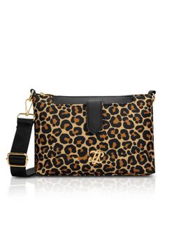 Lavie Signature - Brown Synthetic Leather Animal Print Sling Bag