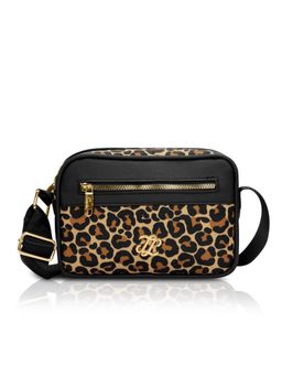 Lavie Signature - Brown Synthetic Leather Animal Print Sling Bag