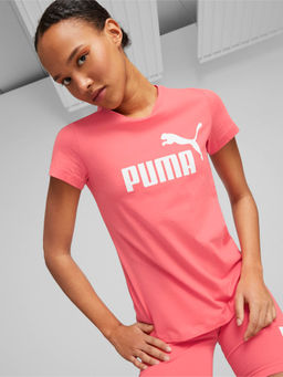 Puma - Ess Logo Womens Pink T-Shirt