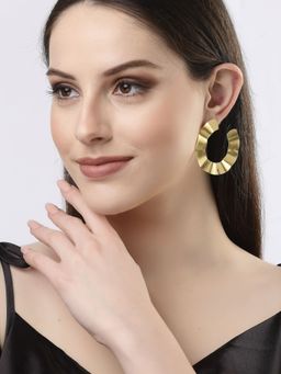 NVR - Women Gold-plated Contemporary Drop Earrings