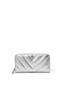 Victoria's Secret - Large Wallet with Zip- Silver