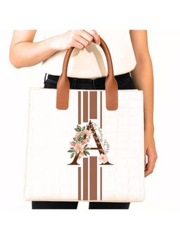 Strutt - Personalised With Letter A Tote Bag with Detachable Strap (Medium)