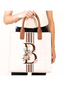 Strutt - Personalised With Letter B Tote Bag with Detachable Strap (Medium)