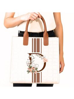 Strutt - Personalised With Letter D Tote Bag with Detachable Strap (Medium)