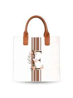 Strutt - Personalised With Letter E Tote Bag with Detachable Strap (Medium)