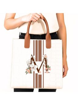 Strutt - Personalised With Letter M Tote Bag with Detachable Strap (Medium)