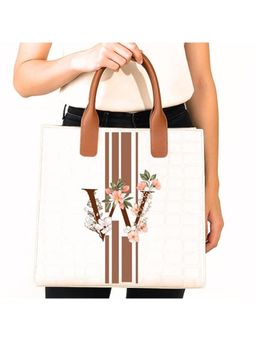 Strutt - Personalised With Letter W Tote Bag with Detachable Strap (Medium)