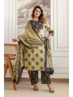 BERRYLICIOUS - Women Cotton Printed Kurta and Pant with Dupatta