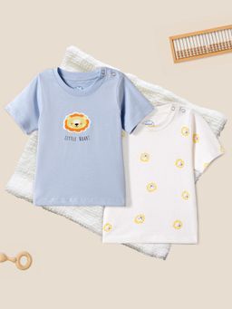 Nautinati - Printed Cotton Half Sleeve T-Shirt (Pack of 2)