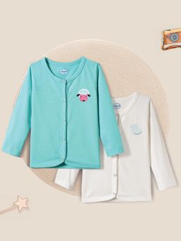 Nautinati - Soft Cotton Front Open Full Sleeve T-Shirt with Cute Prints (Pack of 2)