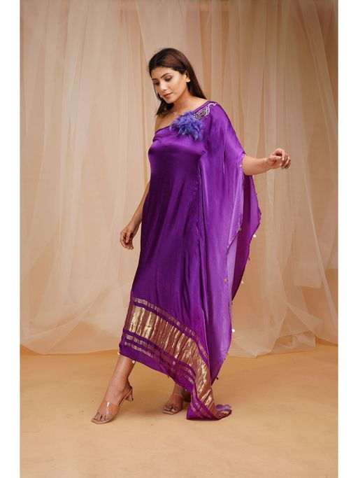 satin silk kaftan dress Green Pure Silk Kaftan Dress Design by STEPHANY at Pernia's Pop Up Shop 2026