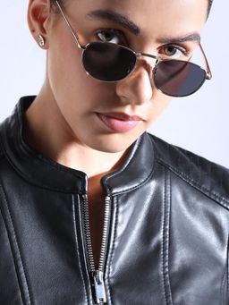 VERO MODA - Women Grey Lens Oval Sunglasses