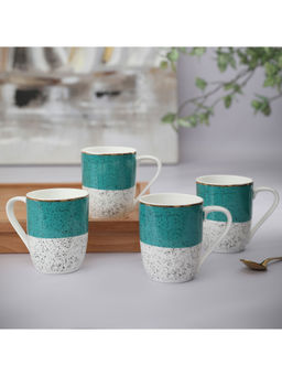 HomeTown - Bahamas Ceramic Coffee Mug 320 Ml Set Of 4 In Multi Colour