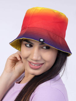 Omtex - Unisex Reversible Ombre Yellow Hats