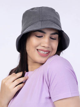 Omtex - Unisex Solid Grey Hats
