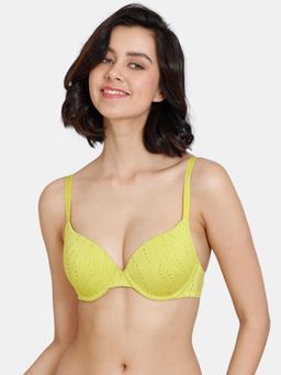 Zivame - Kokum Sherbet Push-up Wired Medium Coverage Bra - Apple Green