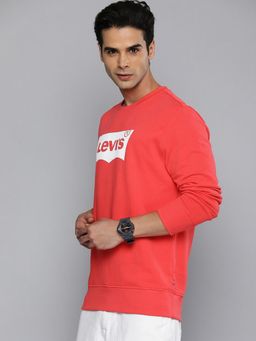Levi's - Men Red Crew Neck Sweatshirt