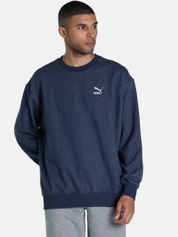 Puma - Classics "denim" Crew Men Blue Sweatshirt