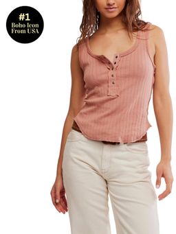 Free People - Brown Knit Top