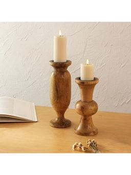House This - Karoh Candle Stand Set Brown