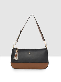 ESBEDA - Black Tassel Handbag with Detachable Handle